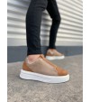 JY007 Alba Bağcıksız Süet Erkek Günlük Sneaker Ayakkabı SBT Taba/Vizon
