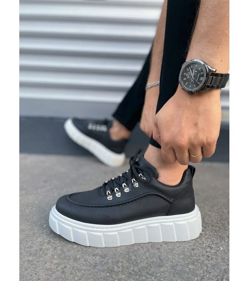 JY010 Cloud Bağcıklı Cilt Erkek Günlük Sneaker Ayakkabı CBT - Siyah JY010 Cloud Bağcıklı Cilt Erkek Günlük Sneaker Ayakkabı CBT - Siyah