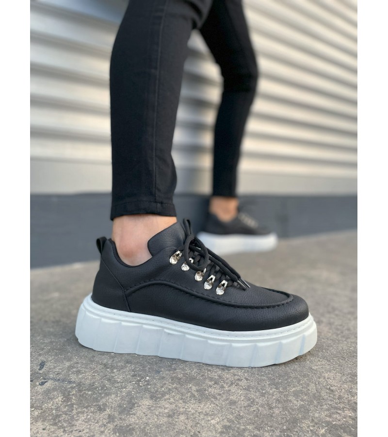JY010 Cloud Bağcıklı Cilt Erkek Günlük Sneaker Ayakkabı CBT - Siyah JY010 Cloud Bağcıklı Cilt Erkek Günlük Sneaker Ayakkabı CBT - Siyah