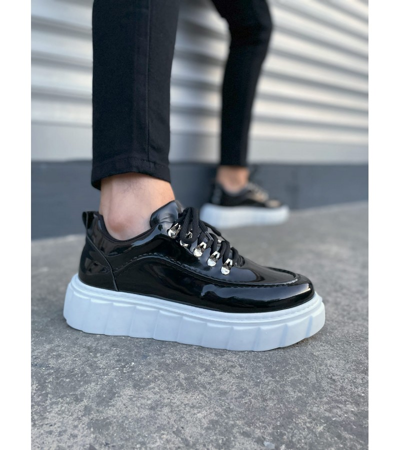 JY010 Cloud Bağcıklı Rugan Erkek Günlük Sneaker Ayakkabı RBT - Siyah JY010 Cloud Bağcıklı Rugan Erkek Günlük Sneaker Ayakkabı RBT - Siyah