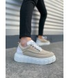 JY010 Cloud Bağcıklı Süet Erkek Günlük Sneaker Ayakkabı SBT - Krem/Beyaz JY010 Cloud Bağcıklı Süet Erkek Günlük Sneaker Ayakkabı SBT - Krem/Beyaz