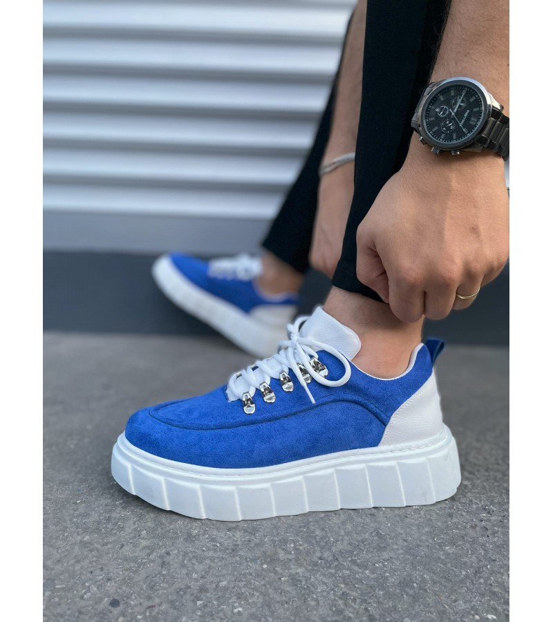JY010 Cloud Bağcıklı Süet Erkek Günlük Sneaker Ayakkabı SBT - Mavi/Beyaz JY010 Cloud Bağcıklı Süet Erkek Günlük Sneaker Ayakkabı SBT - Mavi/Beyaz