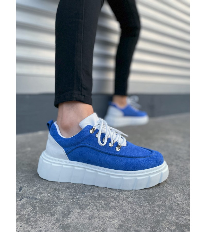 JY010 Cloud Bağcıklı Süet Erkek Günlük Sneaker Ayakkabı SBT - Mavi/Beyaz JY010 Cloud Bağcıklı Süet Erkek Günlük Sneaker Ayakkabı SBT - Mavi/Beyaz