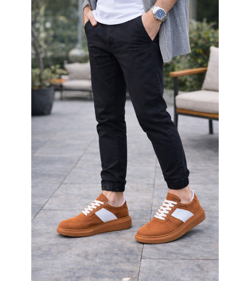 JY011 Line Erkek Günlük Bağcıklı Süet Spor Sneaker Ayakkabı STT - Taba/Beyaz JY011 Line Erkek Günlük Bağcıklı Süet Spor Sneaker Ayakkabı STT - Taba/Beyaz