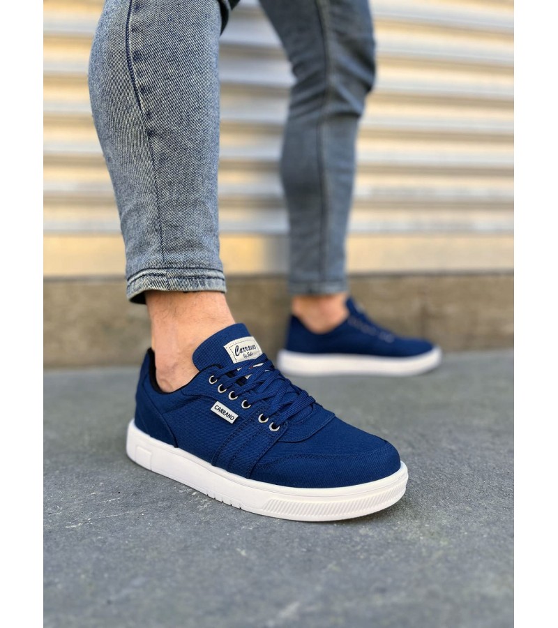 JY0118 REX Bağcıklı Keten Kumaş Erkek Günlük Sneaker Ayakkabı KBT - Lacivert JY0118 REX Bağcıklı Keten Kumaş Erkek Günlük Sneaker Ayakkabı KBT - Lacivert