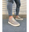 JY0118 REX Bağcıklı Keten Kumaş Erkek Günlük Sneaker Ayakkabı KKT - Bej JY0118 REX Bağcıklı Keten Kumaş Erkek Günlük Sneaker Ayakkabı KKT - Bej
