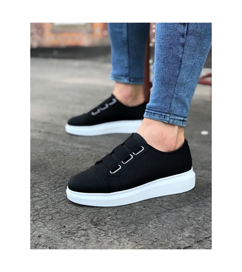 JY026 Astor Erkek Günlük Lastikli Cilt Spor Sneaker Ayakkabı CBT - Siyah JY026 Astor Erkek Günlük Lastikli Cilt Spor Sneaker Ayakkabı CBT - Siyah