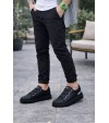JY029 Mono Bağcıksız 3 Bantlı Lastikli Legend Cilt Erkek Günlük Sneaker Ayakkabı CST - Siyah JY029 Mono Bağcıksız 3 Bantlı Lastikli Legend Cilt Erkek Günlük Sneaker Ayakkabı CST - Siyah