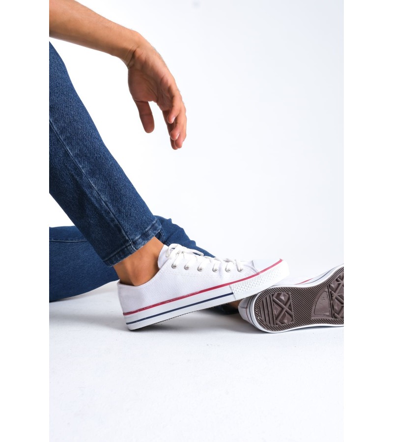 JY0422 Luke Bağcıklı Keten Kumaş Erkek Günlük Sneaker Ayakkabı KBT - Beyaz JY0422 Luke Bağcıklı Keten Kumaş Erkek Günlük Sneaker Ayakkabı KBT - Beyaz