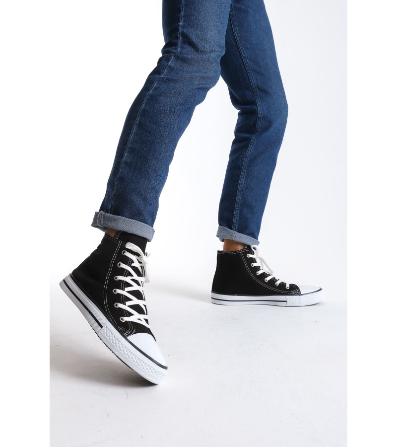 JY0423 AXE Bağcıklı Keten Kumaş Erkek Günlük Sneaker Ayakkabı KBT - Siyah JY0423 AXE Bağcıklı Keten Kumaş Erkek Günlük Sneaker Ayakkabı KBT - Siyah