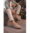 JY0456 Rayn Bağcıksız Hakiki Süet Deri Erkek Günlük Mantar Taban Loafer Klasik Ayakkabı HDMT - Bej JY0456 Rayn Bağcıksız Hakiki Süet Deri Erkek Günlük Mantar Taban Loafer Klasik Ayakkabı HDMT - Bej