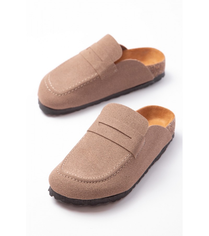 JY0456 Rayn Bağcıksız Hakiki Süet Deri Erkek Günlük Mantar Taban Loafer Klasik Ayakkabı HDMT - Bej JY0456 Rayn Bağcıksız Hakiki Süet Deri Erkek Günlük Mantar Taban Loafer Klasik Ayakkabı HDMT - Bej