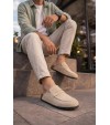 JY0456 Rayn Bağcıksız Hakiki Süet Deri Erkek Günlük Mantar Taban Loafer Klasik Ayakkabı HDMT - Krem JY0456 Rayn Bağcıksız Hakiki Süet Deri Erkek Günlük Mantar Taban Loafer Klasik Ayakkabı HDMT - Krem