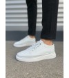 JY0535 Prime Bağcıklı Cilt Erkek Günlük Sneaker Ayakkabı CBT - Beyaz