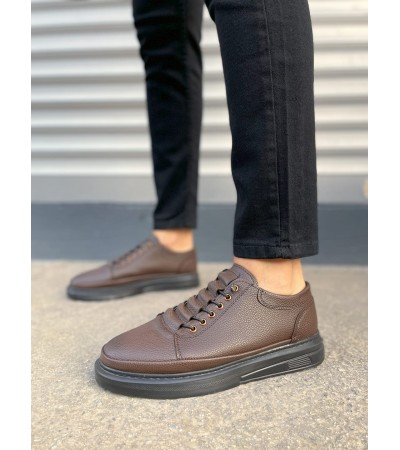 JY0535 Prime Bağcıklı Cilt Erkek Günlük Sneaker Ayakkabı CST - Kahverengi JY0535 Prime Bağcıklı Cilt Erkek Günlük Sneaker Ayakkabı CST - Kahverengi