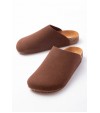 JY0556 Ravn Bağcıksız Hakiki Süet Deri Erkek Günlük Mantar Taban Loafer Klasik Ayakkabı HDMT - Kahve