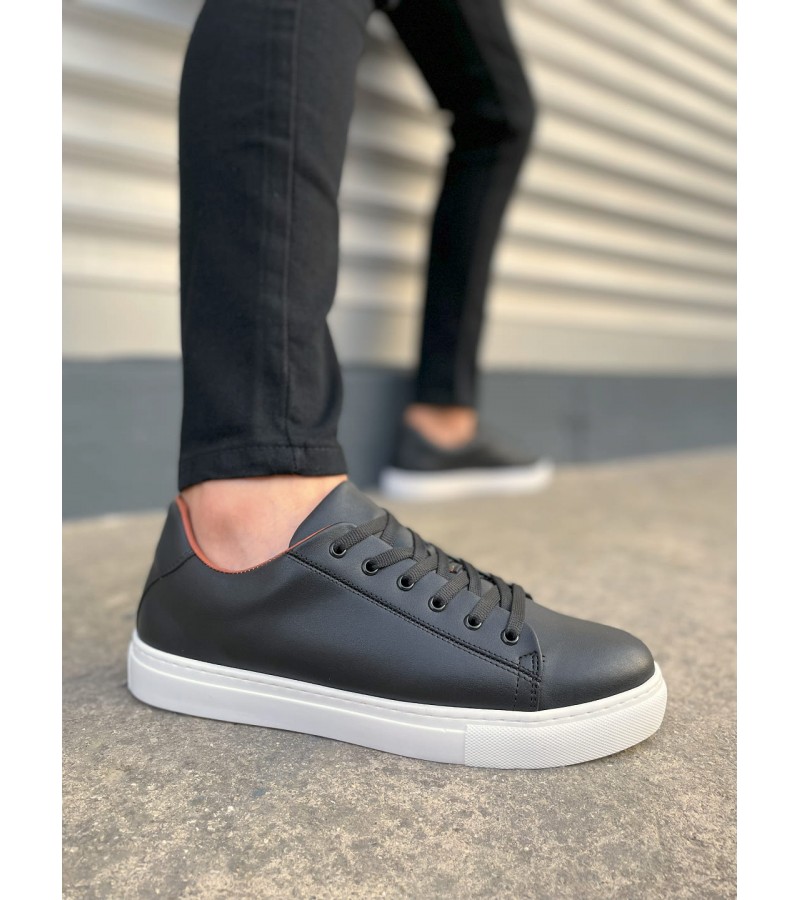 JY122 Mode Bağcıklı Cilt Erkek Günlük Sneaker Ayakkabı CBT - Siyah JY122 Mode Bağcıklı Cilt Erkek Günlük Sneaker Ayakkabı CBT - Siyah