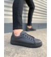 JY122 Mode Bağcıklı Cilt Erkek Günlük Sneaker Ayakkabı CST - Siyah JY122 Mode Bağcıklı Cilt Erkek Günlük Sneaker Ayakkabı CST - Siyah