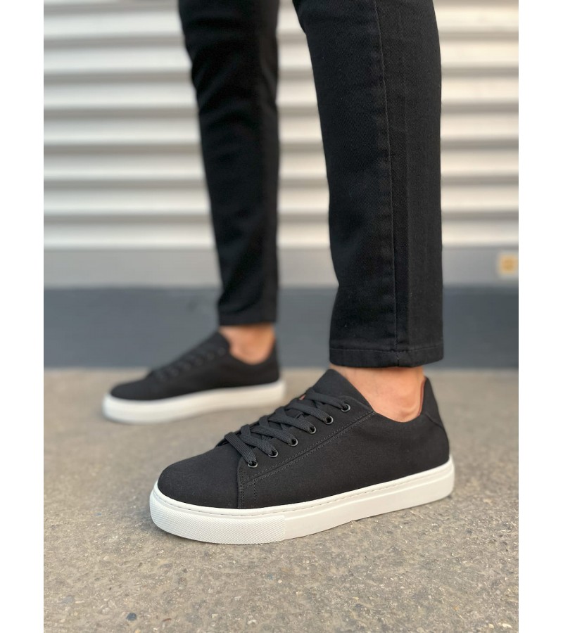 JY122 Mode Bağcıklı Süet Erkek Günlük Sneaker Ayakkabı SBT - Siyah JY122 Mode Bağcıklı Süet Erkek Günlük Sneaker Ayakkabı SBT - Siyah