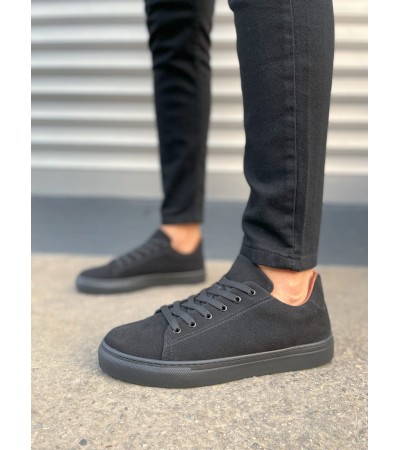 JY122 Mode Bağcıklı Süet Erkek Günlük Sneaker Ayakkabı SST - Siyah JY122 Mode Bağcıklı Süet Erkek Günlük Sneaker Ayakkabı SST - Siyah