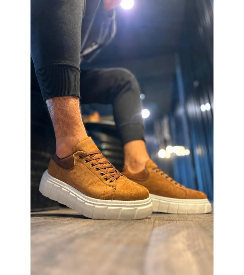 JY144 Volt Bağcıklı Süet Erkek Günlük Sneaker Yüksek Taban Ayakkabı SBT Taba JY144 Volt Bağcıklı Süet Erkek Günlük Sneaker Yüksek Taban Ayakkabı SBT Taba