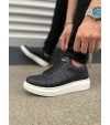 JY151 Boost Bağcıklı Cilt Erkek Günlük Sneaker Ayakkabı CBT - Siyah JY151 Boost Bağcıklı Cilt Erkek Günlük Sneaker Ayakkabı CBT - Siyah