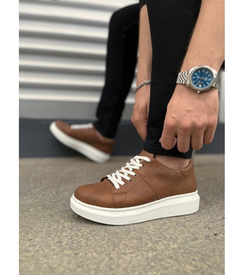 JY151 Boost Bağcıklı Cilt Erkek Günlük Sneaker Ayakkabı CBT - Taba JY151 Boost Bağcıklı Cilt Erkek Günlük Sneaker Ayakkabı CBT - Taba
