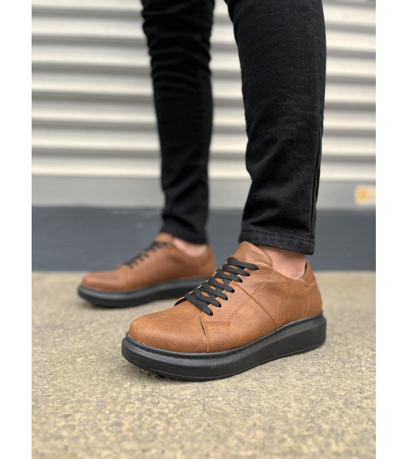 JY151 Boost Bağcıklı Cilt Erkek Günlük Sneaker Ayakkabı CST - Taba JY151 Boost Bağcıklı Cilt Erkek Günlük Sneaker Ayakkabı CST - Taba