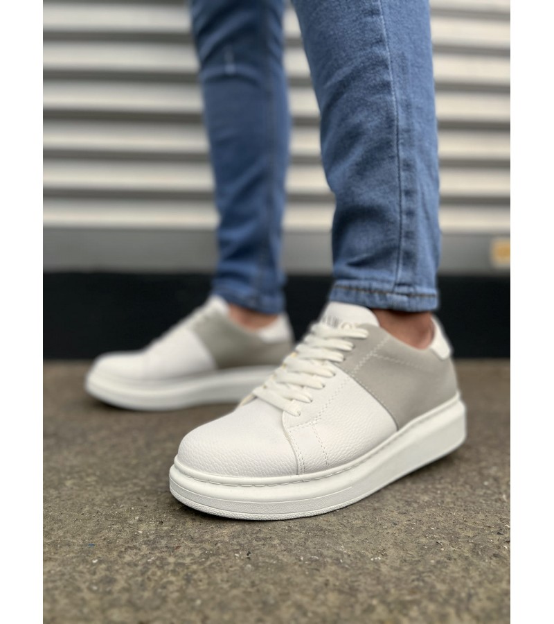 JY151 Boost Bağcıklı Cilt Süet Erkek Günlük Sneaker Ayakkabı CSBT - Beyaz/Gri JY151 Boost Bağcıklı Cilt Süet Erkek Günlük Sneaker Ayakkabı CSBT - Beyaz/Gri