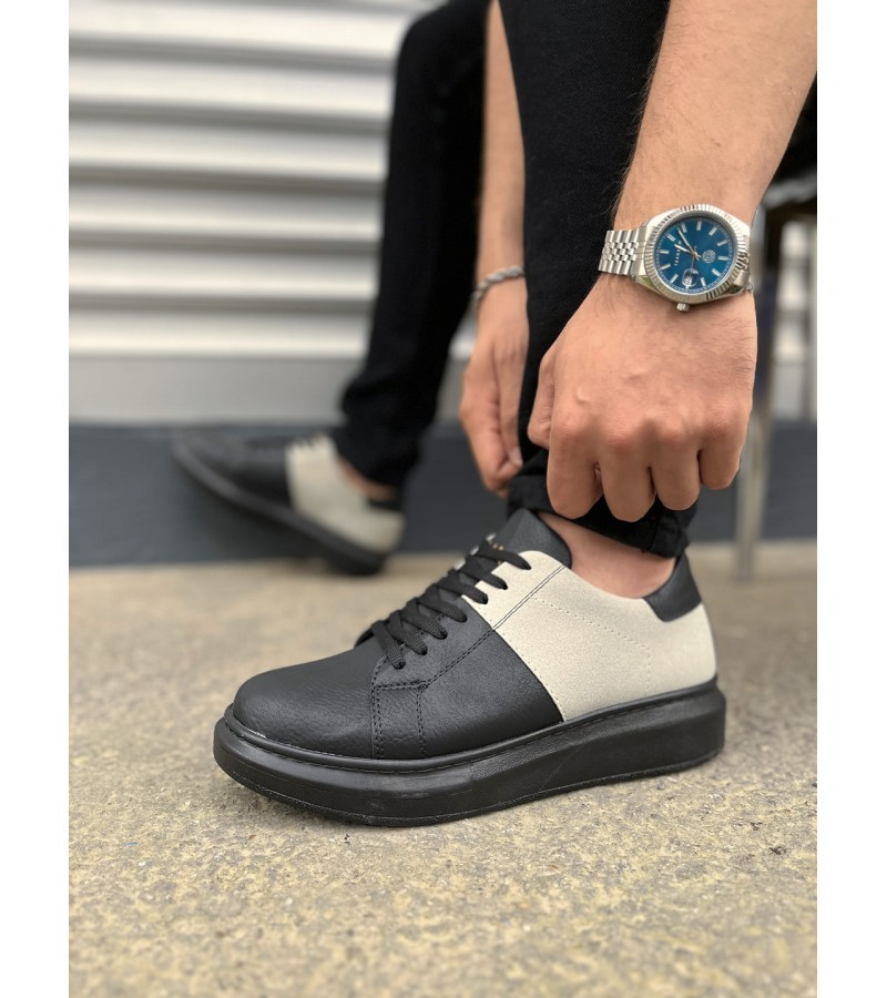 JY151 Boost Bağcıklı Cilt Süet Erkek Günlük Sneaker Ayakkabı CSST - Siyah/Gri JY151 Boost Bağcıklı Cilt Süet Erkek Günlük Sneaker Ayakkabı CSST - Siyah/Gri