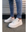 JY155 Warrior Bağcıklı ve Fermuarlı Cilt Erkek Günlük Sneaker Ayakkabı CBT - Beyaz JY155 Warrior Bağcıklı ve Fermuarlı Cilt Erkek Günlük Sneaker Ayakkabı CBT - Beyaz