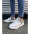 JY155 Warrior Bağcıklı ve Fermuarlı Cilt Süet Erkek Günlük Sneaker Ayakkabı CSBT - Beyaz/Gri JY155 Warrior Bağcıklı ve Fermuarlı Cilt Süet Erkek Günlük Sneaker Ayakkabı CSBT - Beyaz/Gri