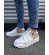 JY155 Warrior Bağcıklı ve Fermuarlı Cilt Süet Erkek Günlük Sneaker Ayakkabı CSBT - Beyaz/Krem JY155 Warrior Bağcıklı ve Fermuarlı Cilt Süet Erkek Günlük Sneaker Ayakkabı CSBT - Beyaz/Krem