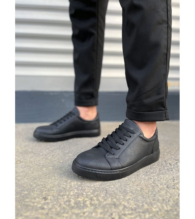 JY165 Elite Bağcıklı Cilt Erkek Günlük Sneaker Ayakkabı CST - Siyah JY165 Elite Bağcıklı Cilt Erkek Günlük Sneaker Ayakkabı CST - Siyah