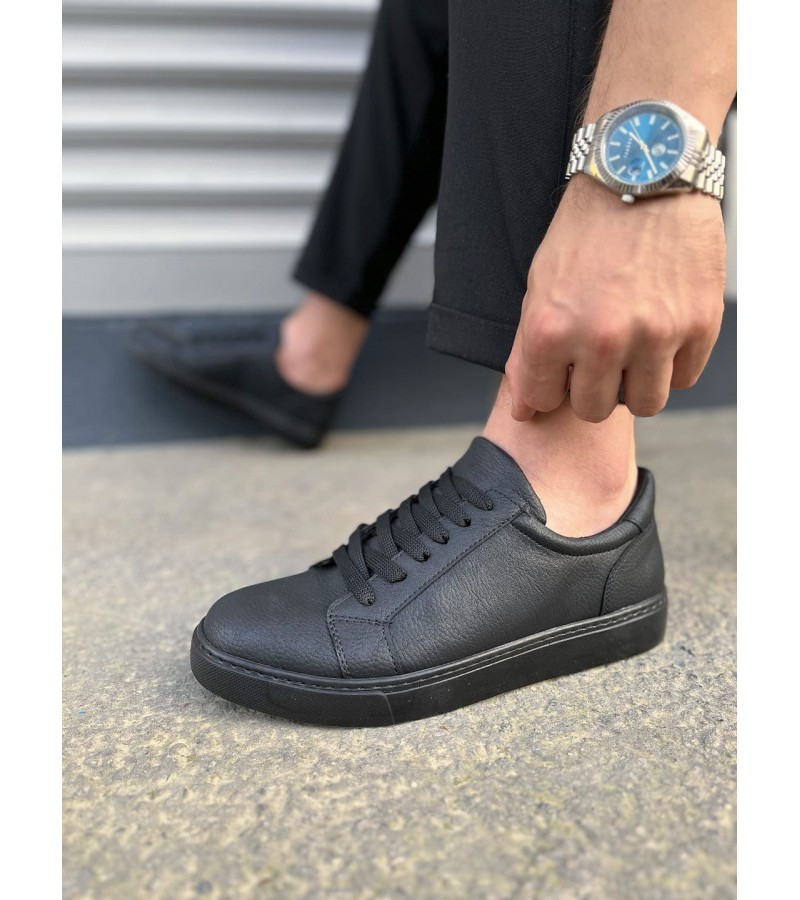 JY165 Elite Bağcıklı Cilt Erkek Günlük Sneaker Ayakkabı CST - Siyah JY165 Elite Bağcıklı Cilt Erkek Günlük Sneaker Ayakkabı CST - Siyah