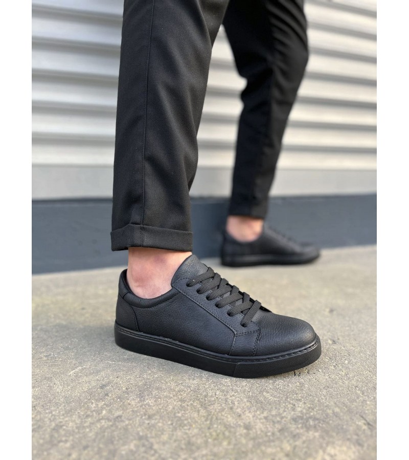 JY165 Elite Bağcıklı Cilt Erkek Günlük Sneaker Ayakkabı CST - Siyah JY165 Elite Bağcıklı Cilt Erkek Günlük Sneaker Ayakkabı CST - Siyah