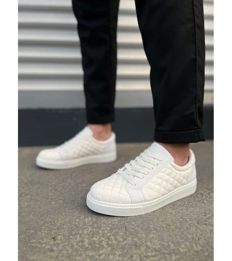 JY166 Prestige Bağcıklı Cilt Kapitone Desenli Erkek Günlük Sneaker Ayakkabı CBT - Beyaz JY166 Prestige Bağcıklı Cilt Kapitone Desenli Erkek Günlük Sneaker Ayakkabı CBT - Beyaz