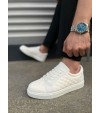 JY166 Prestige Bağcıklı Cilt Kapitone Desenli Erkek Günlük Sneaker Ayakkabı CBT - Beyaz JY166 Prestige Bağcıklı Cilt Kapitone Desenli Erkek Günlük Sneaker Ayakkabı CBT - Beyaz