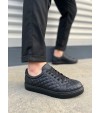 JY166 Prestige Bağcıklı Cilt Kapitone Desenli Erkek Günlük Sneaker Ayakkabı CST - Siyah JY166 Prestige Bağcıklı Cilt Kapitone Desenli Erkek Günlük Sneaker Ayakkabı CST - Siyah
