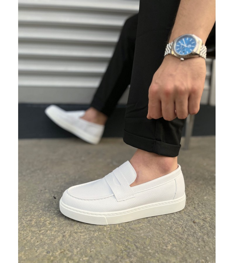 JY180 Estilo X Bağcıksız Cilt Erkek Günlük Spor Klasik Ayakkabı CBT - Beyaz JY180 Estilo X Bağcıksız Cilt Erkek Günlük Spor Klasik Ayakkabı CBT - Beyaz