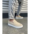 JY180 Estilo X Bağcıksız Süet Erkek Günlük Spor Klasik Ayakkabı SBT - Krem