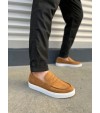 JY180 Estilo X Bağcıksız Süet Erkek Günlük Spor Klasik Ayakkabı SBT - Taba