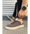 JY204 Flex Bağcıklı Keten Kumaş Erkek Günlük Sneaker Ayakkabı KKT - Kahverengi/Krem JY204 Flex Bağcıklı Keten Kumaş Erkek Günlük Sneaker Ayakkabı KKT - Kahverengi/Krem
