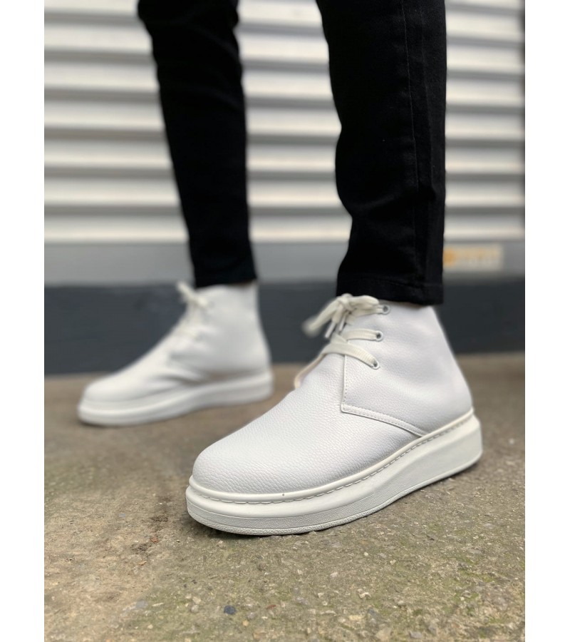 JY207 Oslo Bağcıklı Ortopedik Taban Cilt Erkek Spor Bot CBT - Beyaz JY207 Oslo Bağcıklı Ortopedik Taban Cilt Erkek Spor Bot CBT - Beyaz