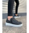 JY502 Bold Bağcıklı Cilt Erkek Günlük Sneaker Ayakkabı CBT - Siyah JY502 Bold Bağcıklı Cilt Erkek Günlük Sneaker Ayakkabı CBT - Siyah