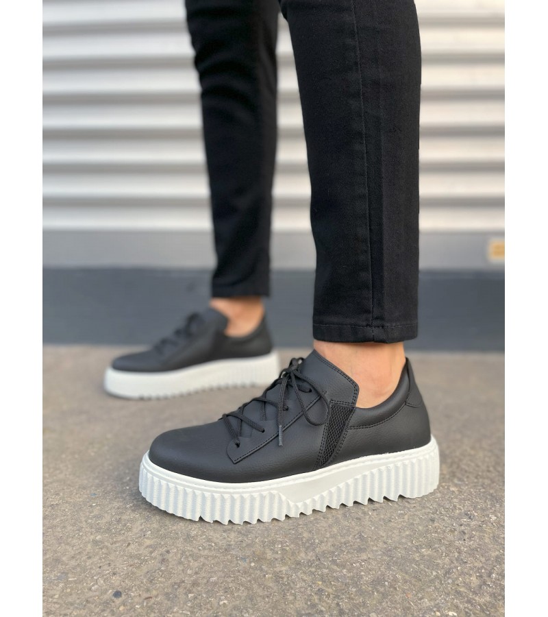 JY502 Bold Bağcıklı Cilt Erkek Günlük Sneaker Ayakkabı CBT - Siyah JY502 Bold Bağcıklı Cilt Erkek Günlük Sneaker Ayakkabı CBT - Siyah