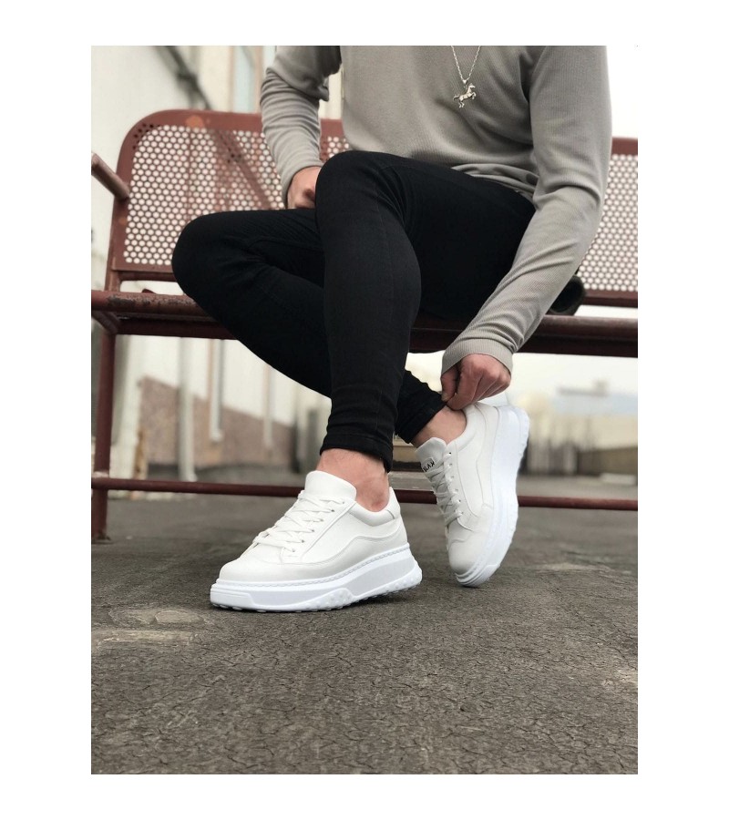 JY507 Alone Bağcıklı Cilt Erkek Günlük Sneaker Ayakkabı CBT Beyaz