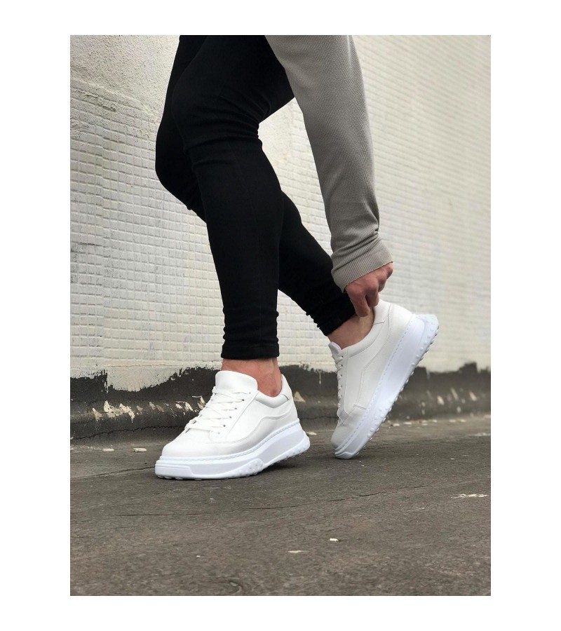 JY507 Alone Bağcıklı Cilt Erkek Günlük Sneaker Ayakkabı CBT Beyaz