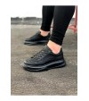 JY507 Alone Bağcıklı Cilt Erkek Günlük Sneaker Ayakkabı CST Siyah