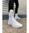 JY799 Verton Bağcıklı Ortopedik Taban Günlük Cilt Erkek Askeri Postal Bot CBT Beyaz